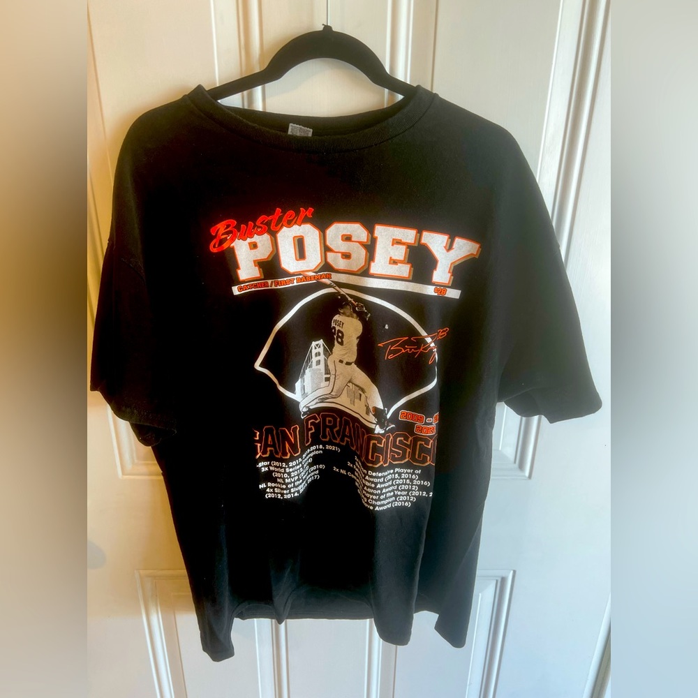 San Francisco Giants Buster Posey retirement tee sz XL